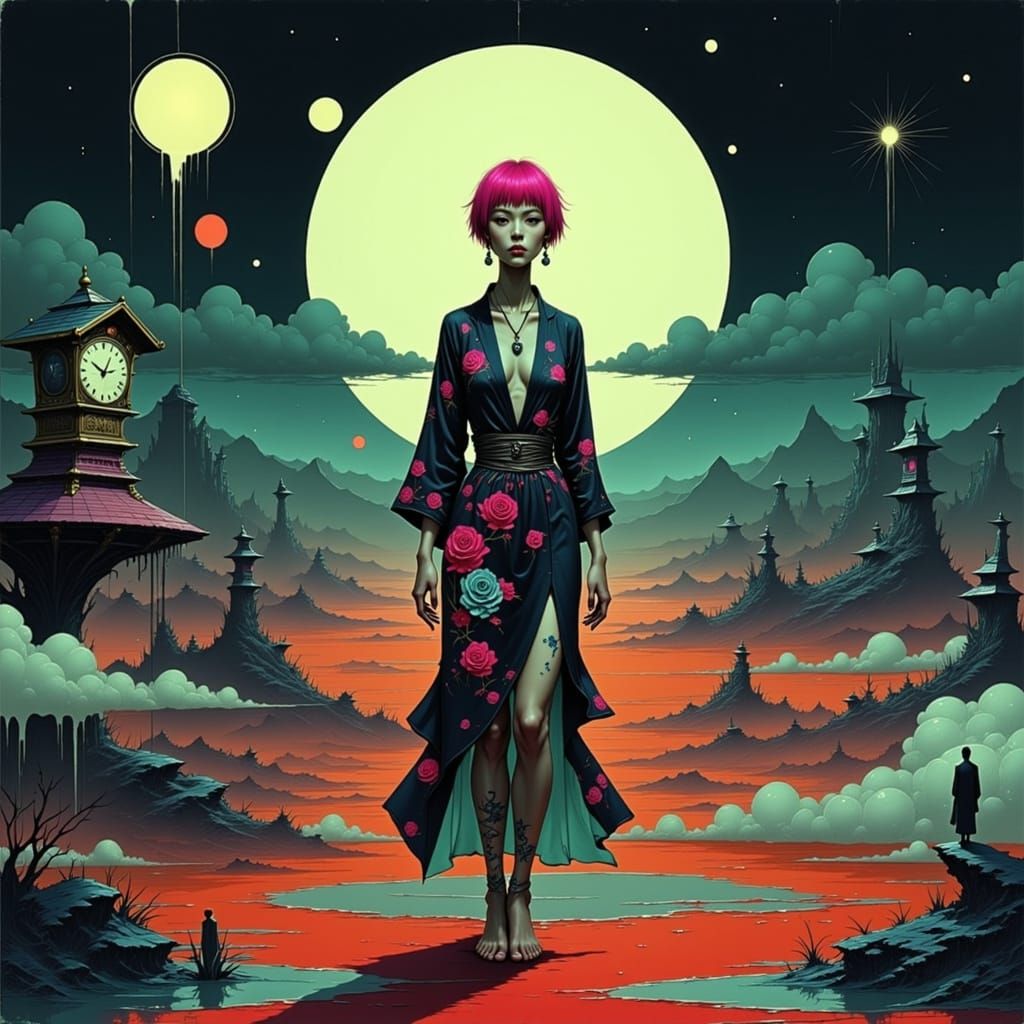 Surreal Dreamlike Boudoir with Tattooed Woman