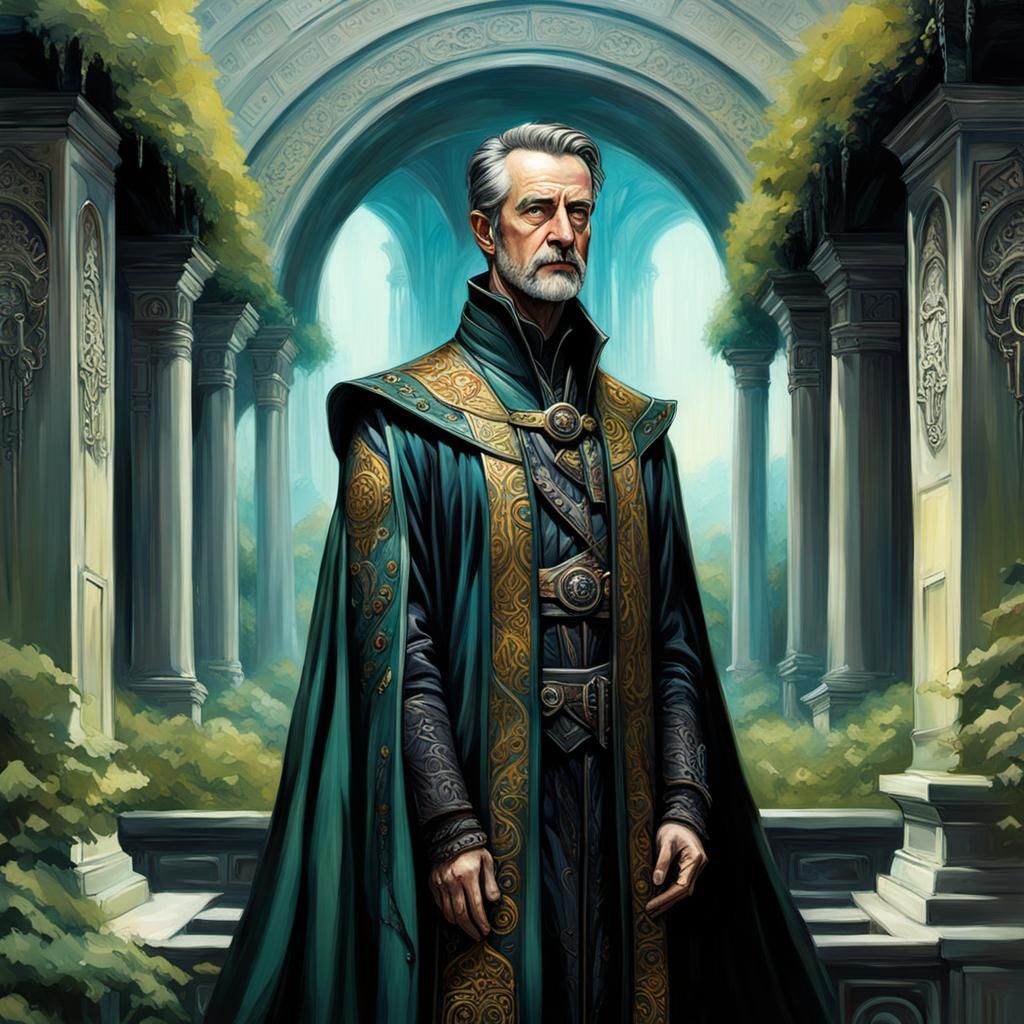 Cyberpunk Robin Hood in Dystopian Garden