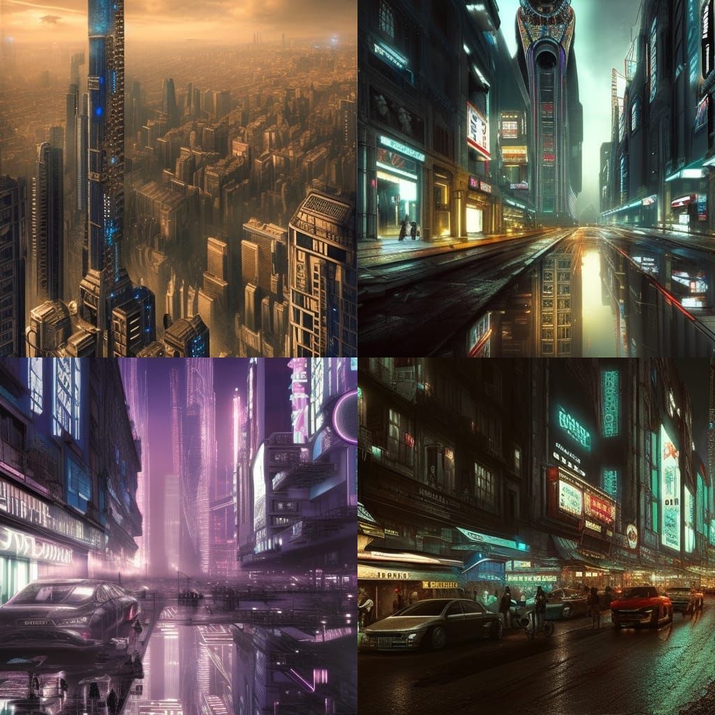 Cyberpunk Paris: Epic Digital Matte Painting