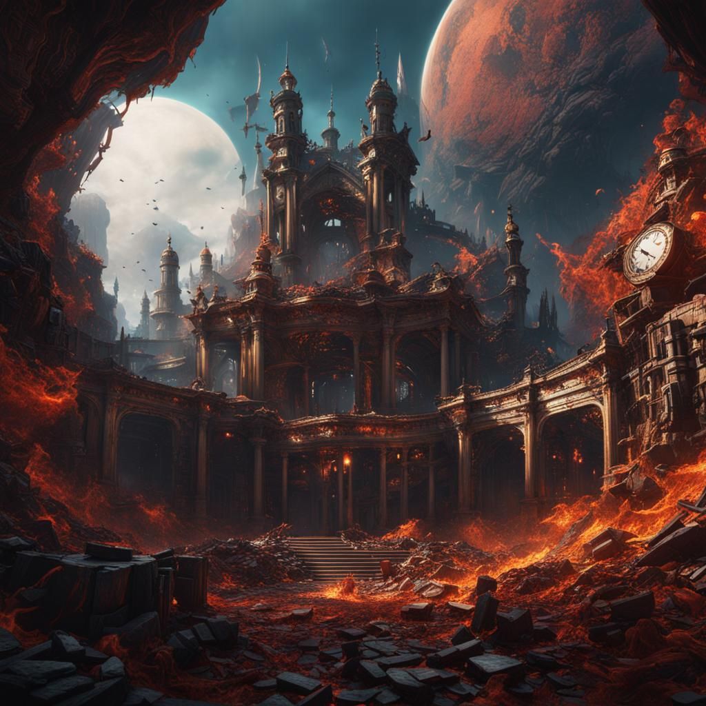 Technological Ruins: Fantasy Concept Art in 8K