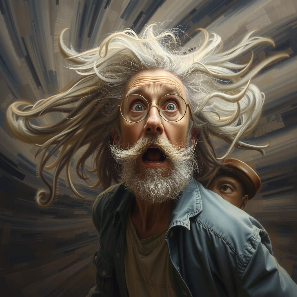 Weathered Old Man in Hyper-Realistic Portraiture