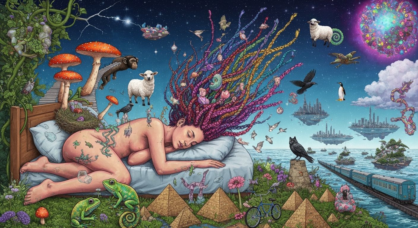 Surreal Dreamscape: Energy Burst Illustration