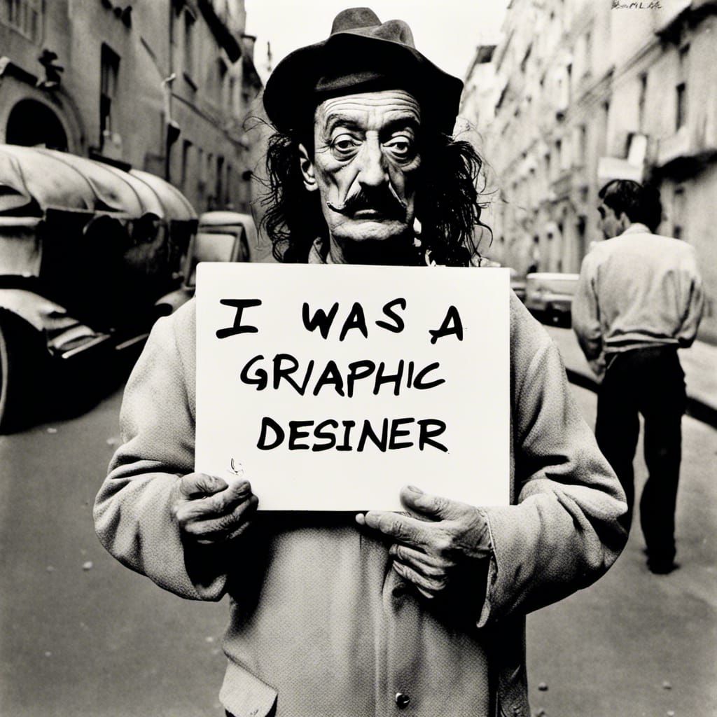 Surreal Homeless Graphic Designer Inspired by Dali