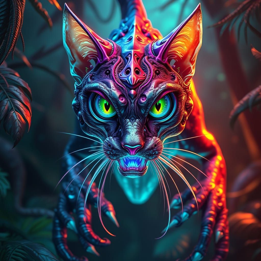 Cybernetic Feline Predator Unveils Jungle Secrets