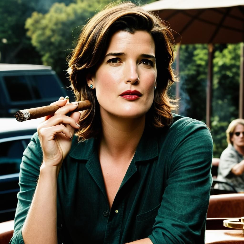 Cobie Smulders - cigar