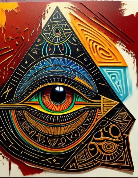 Eye of Horus Zentangle in Street Art Style