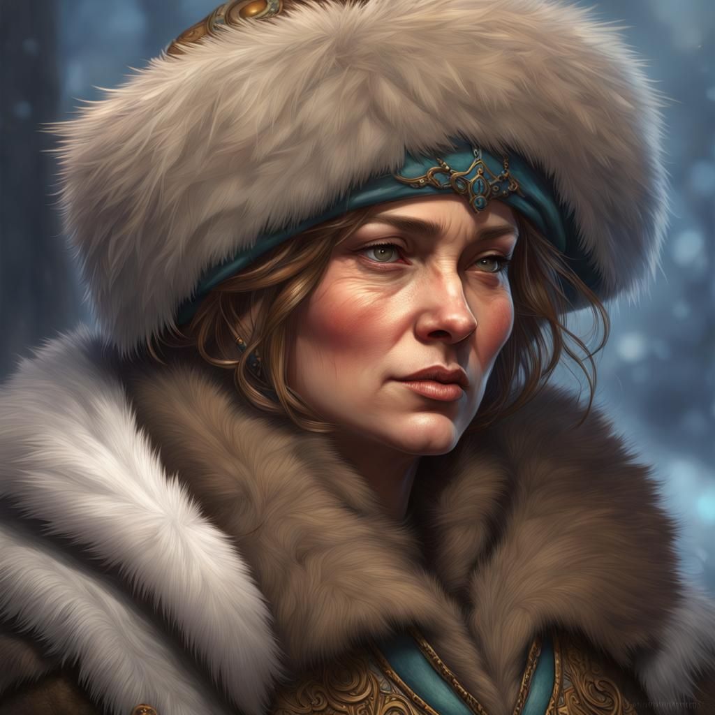 Cleric Portrait in Hyperdetailed Art Nouveau Style