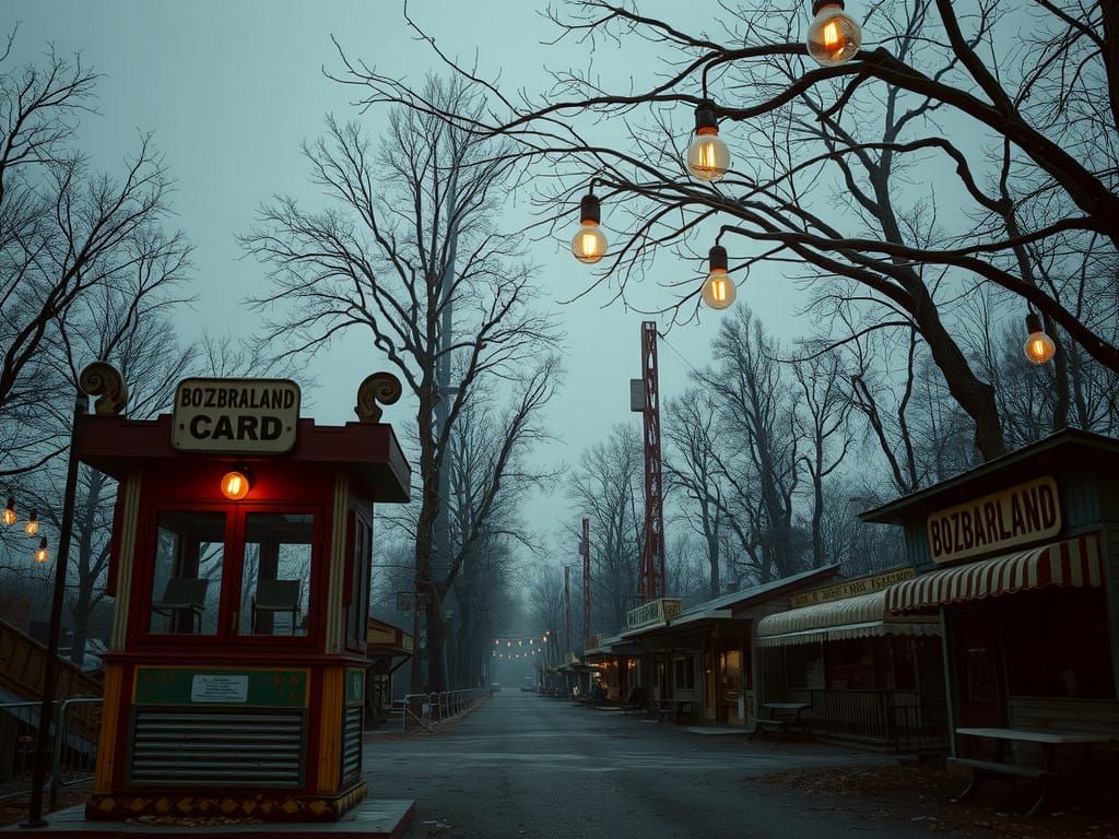 Abandoned Amusement Park in Faded Splendor