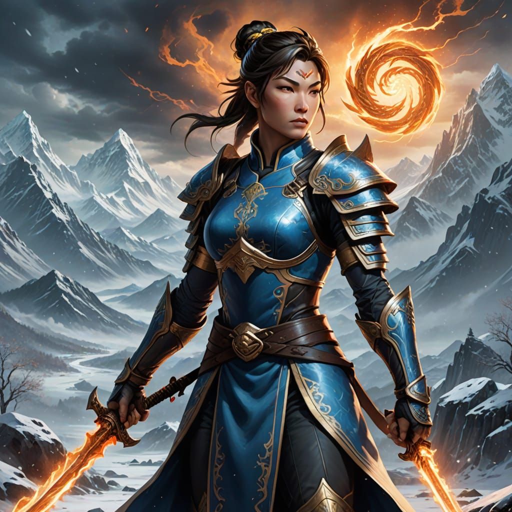 Chun-Li as Dragonborn, Skyrim Epic Fantasy Warrior