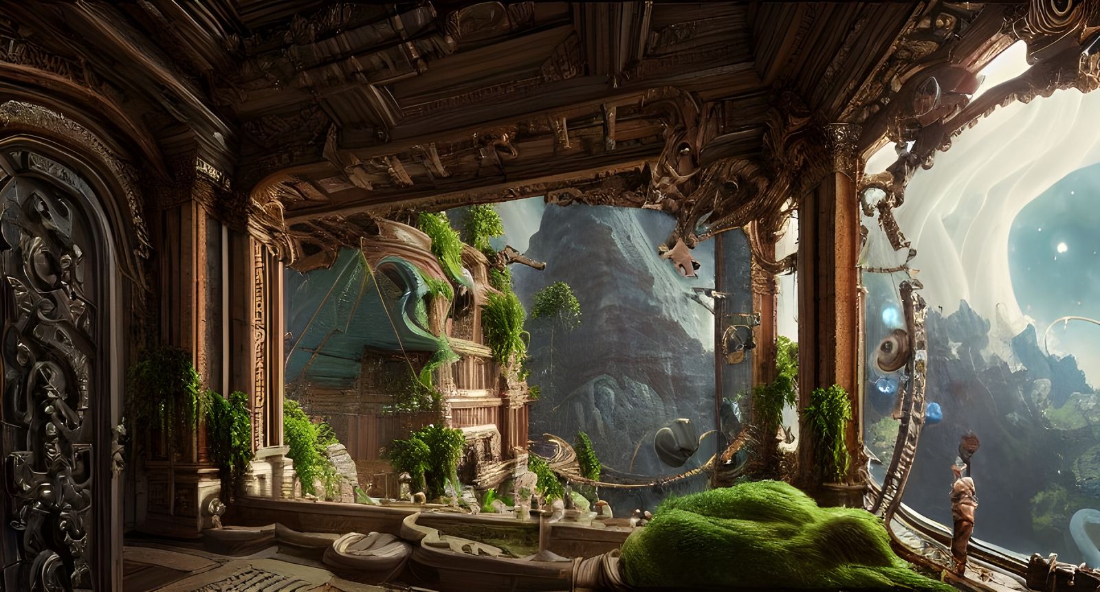 Ornate Planetary Cathedral in Hyperdetailed Digital Painting