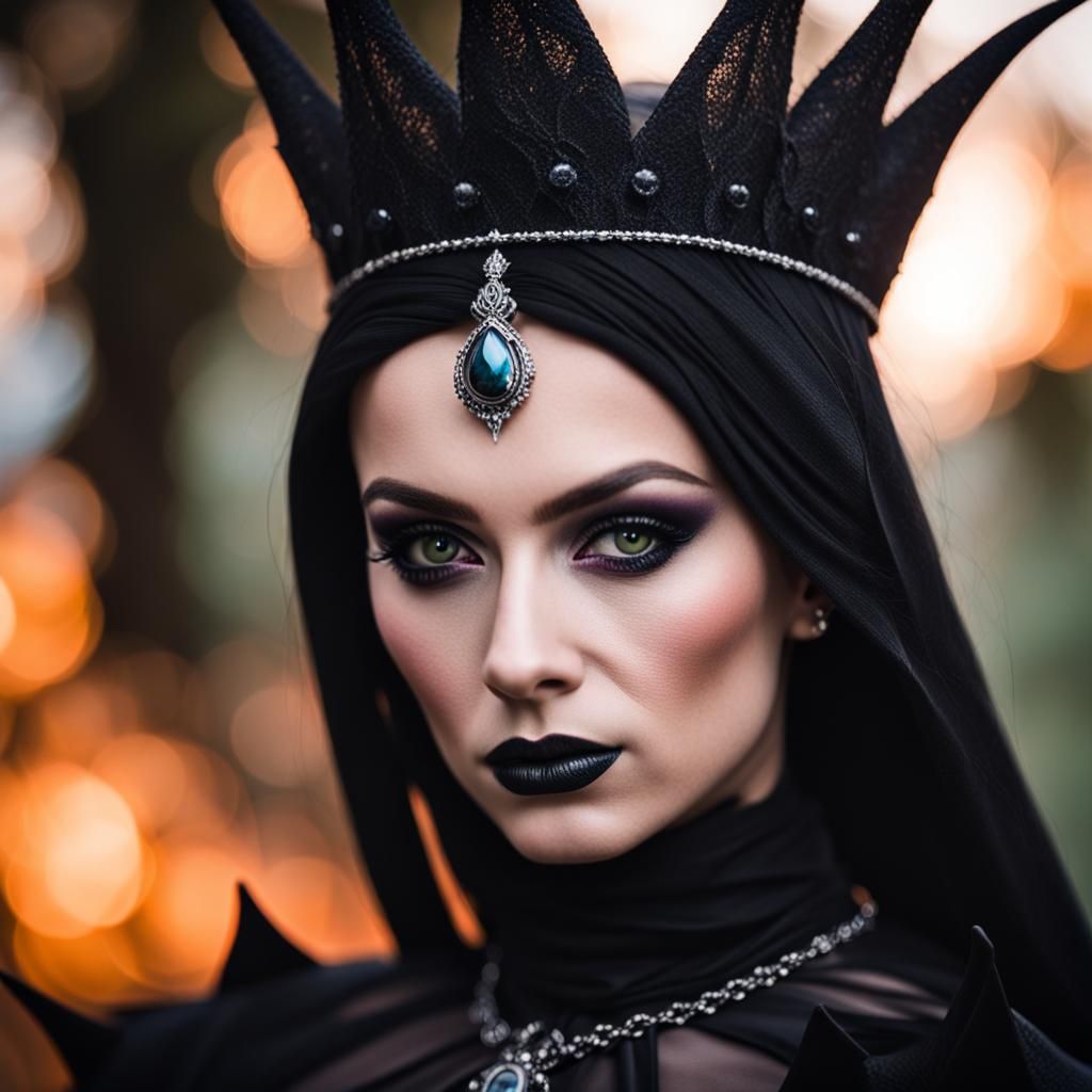 Dark Witch Queen in Professional Photography Style