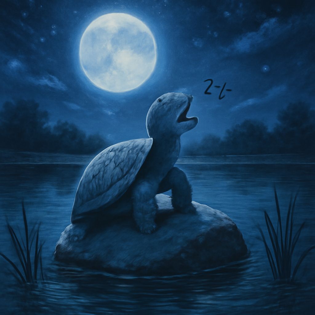 Turtle singing the song of its forefathers