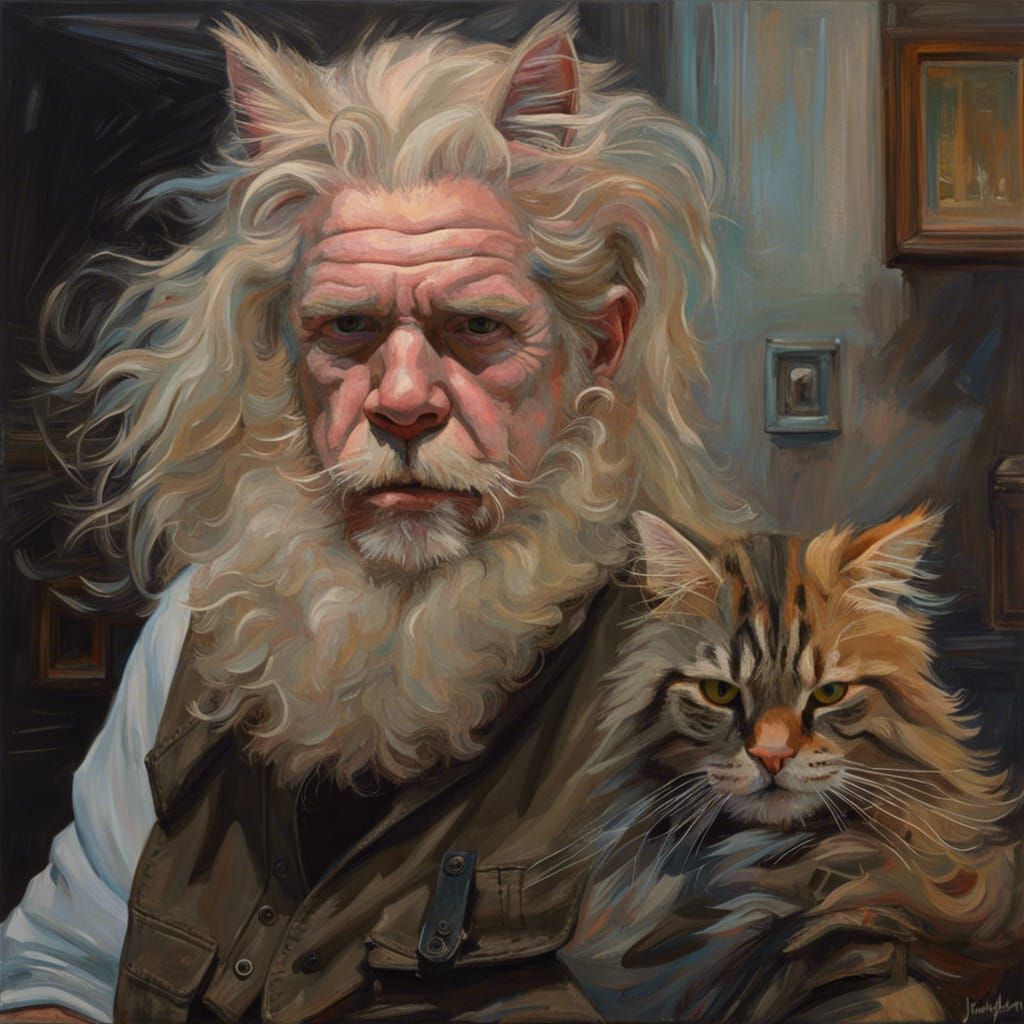 Ron Perlman Morphs into Maine Coon Cat