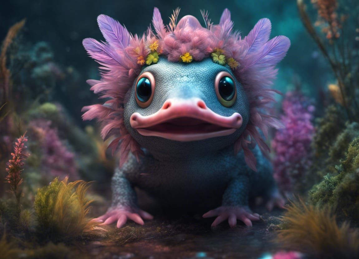 Cute furry platypus axolotl?