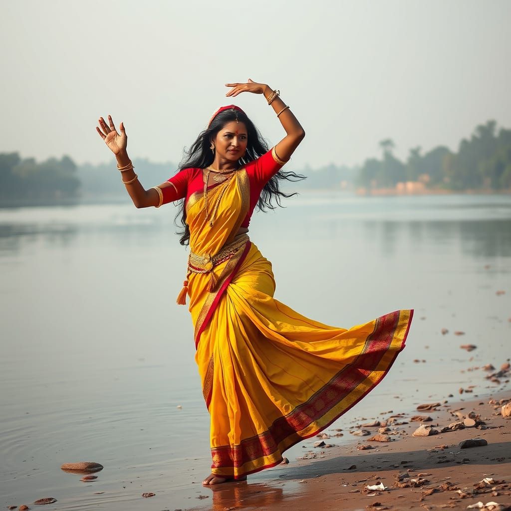 Indian Dancer on the Banks of the Saraswati River