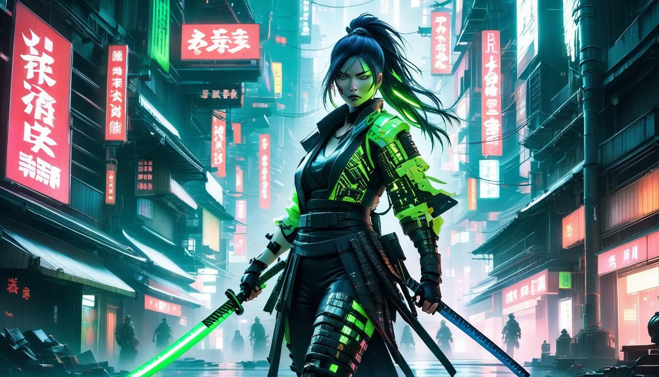 In Japan's post-apocalyptic cyberpunk cityscape, Laura Harri...