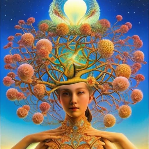 Winged Figure in Sunset Exposure: Detailed Octane Render