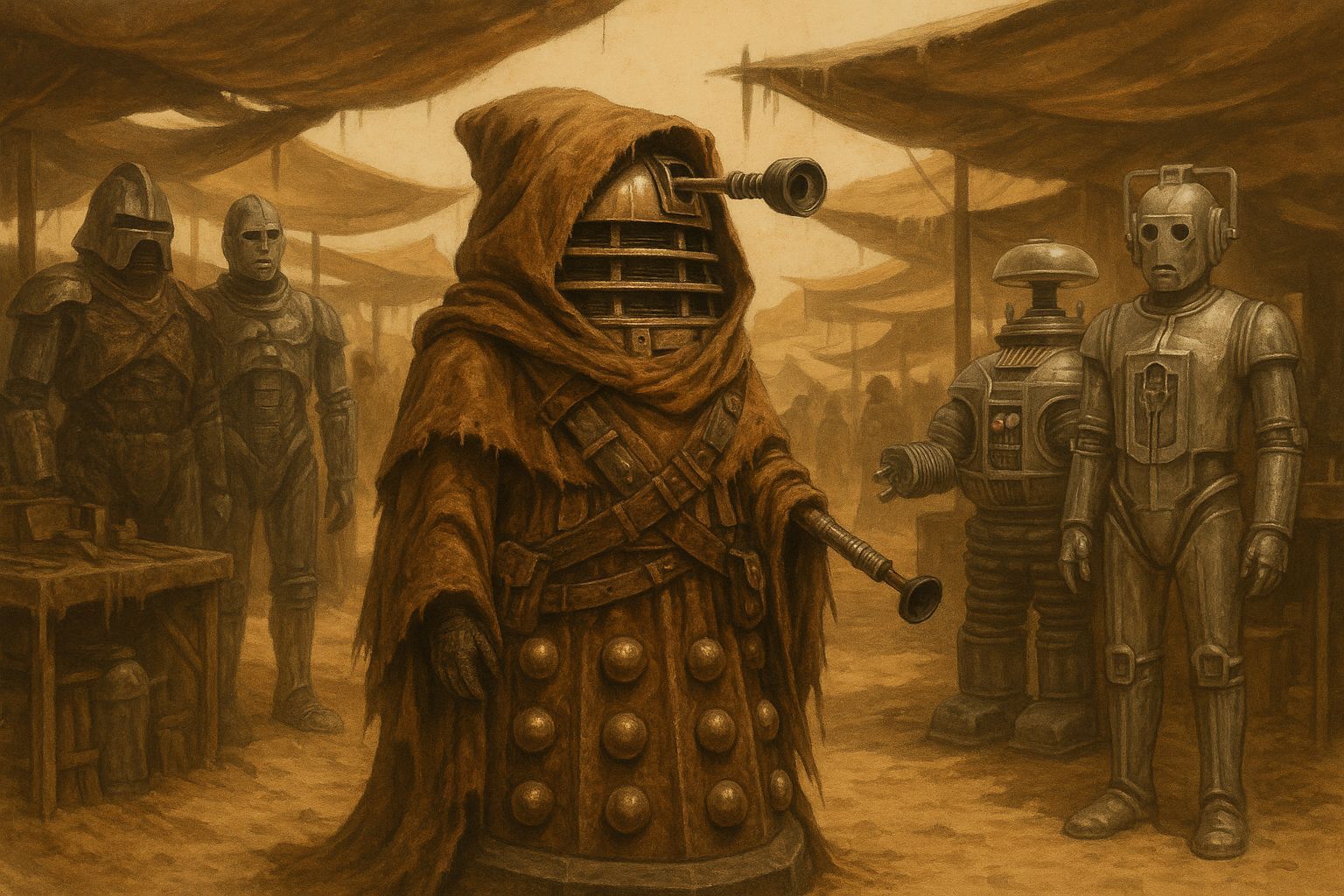 Dalek Trader in Desert Bazaar
