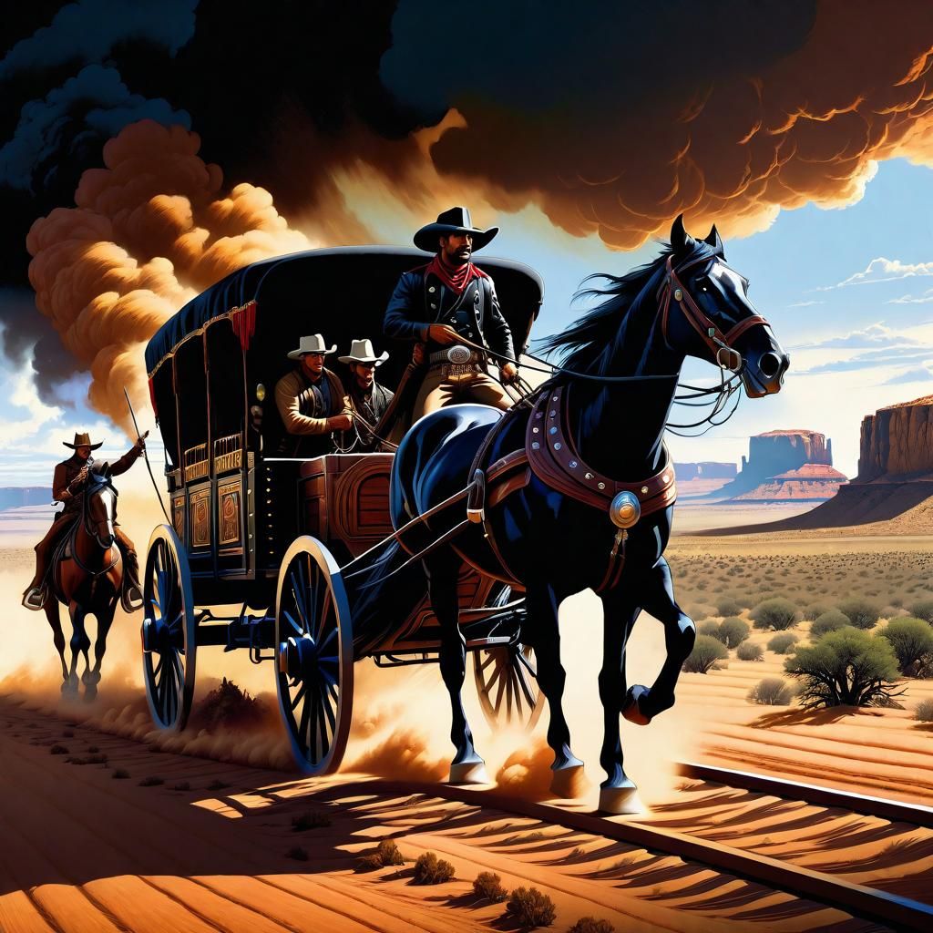 Wild West Cowboy Fight with Indian Attack