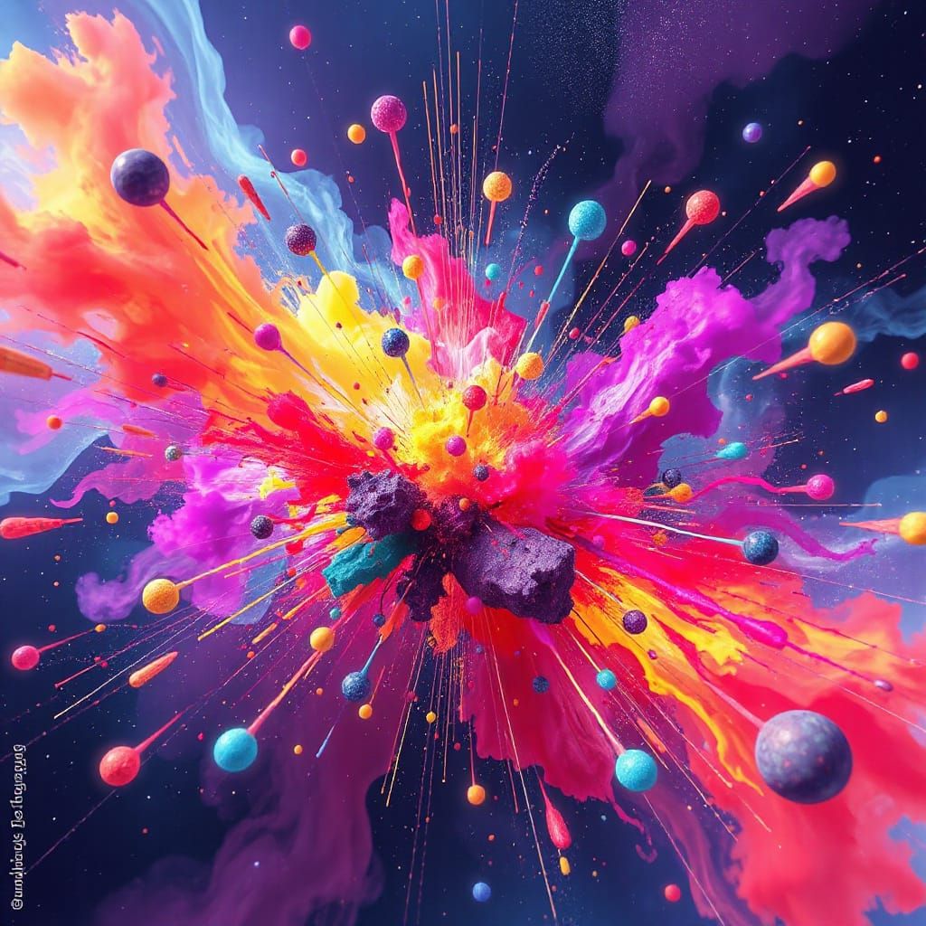 Vibrant Cosmic Colors Erupt in Galactic Event