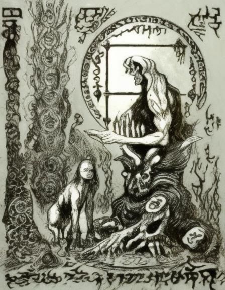 Nightmarish Twins Ritual Reflecting Motherhood and Cloning