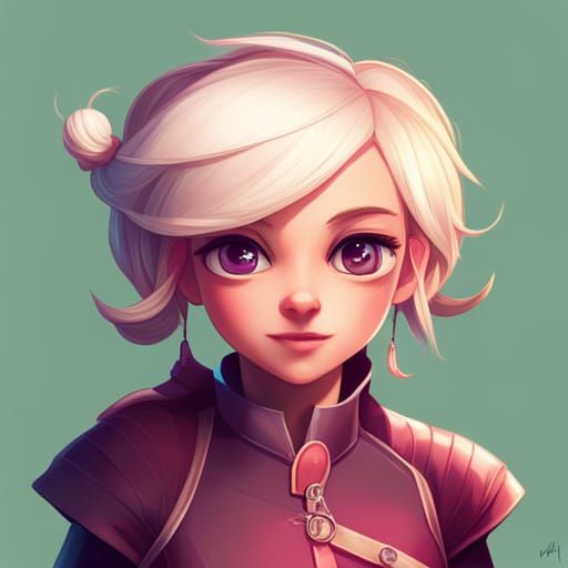 Candy Princess Portrait in Digital Art Style