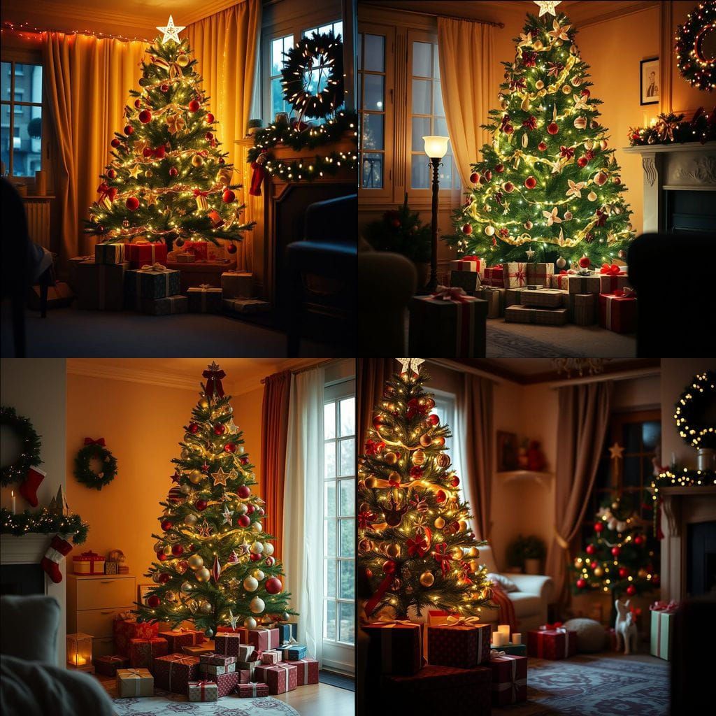 Cozy Christmas Home with Gifts and Magical Ambiance