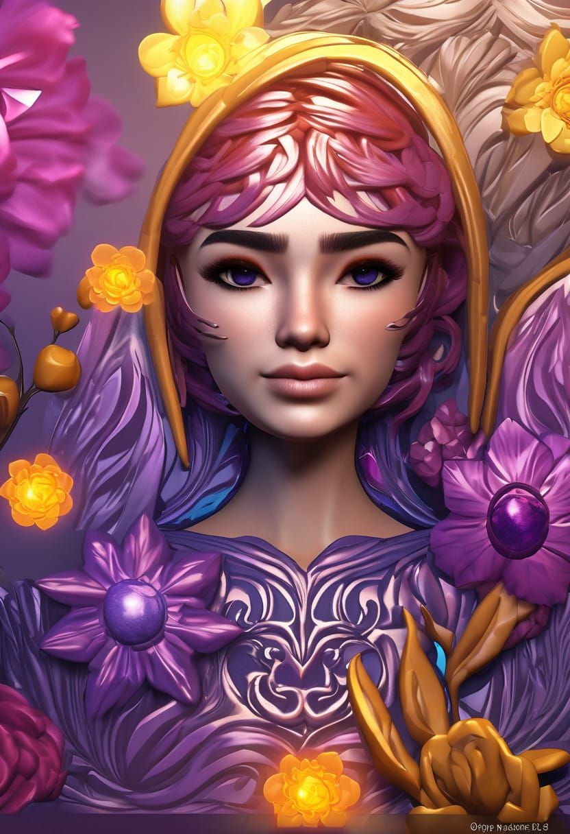 Mystical Florist in Ethereal Bloom