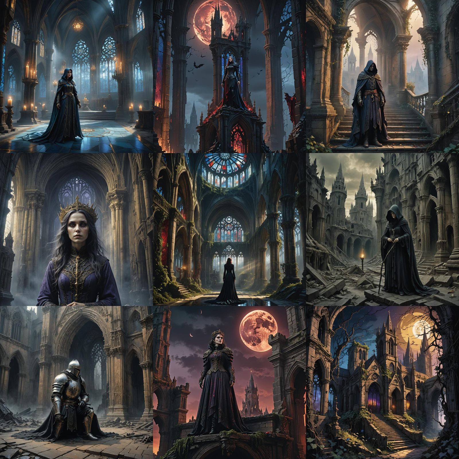 Detailed Gothic Style Fantasy Concept Art