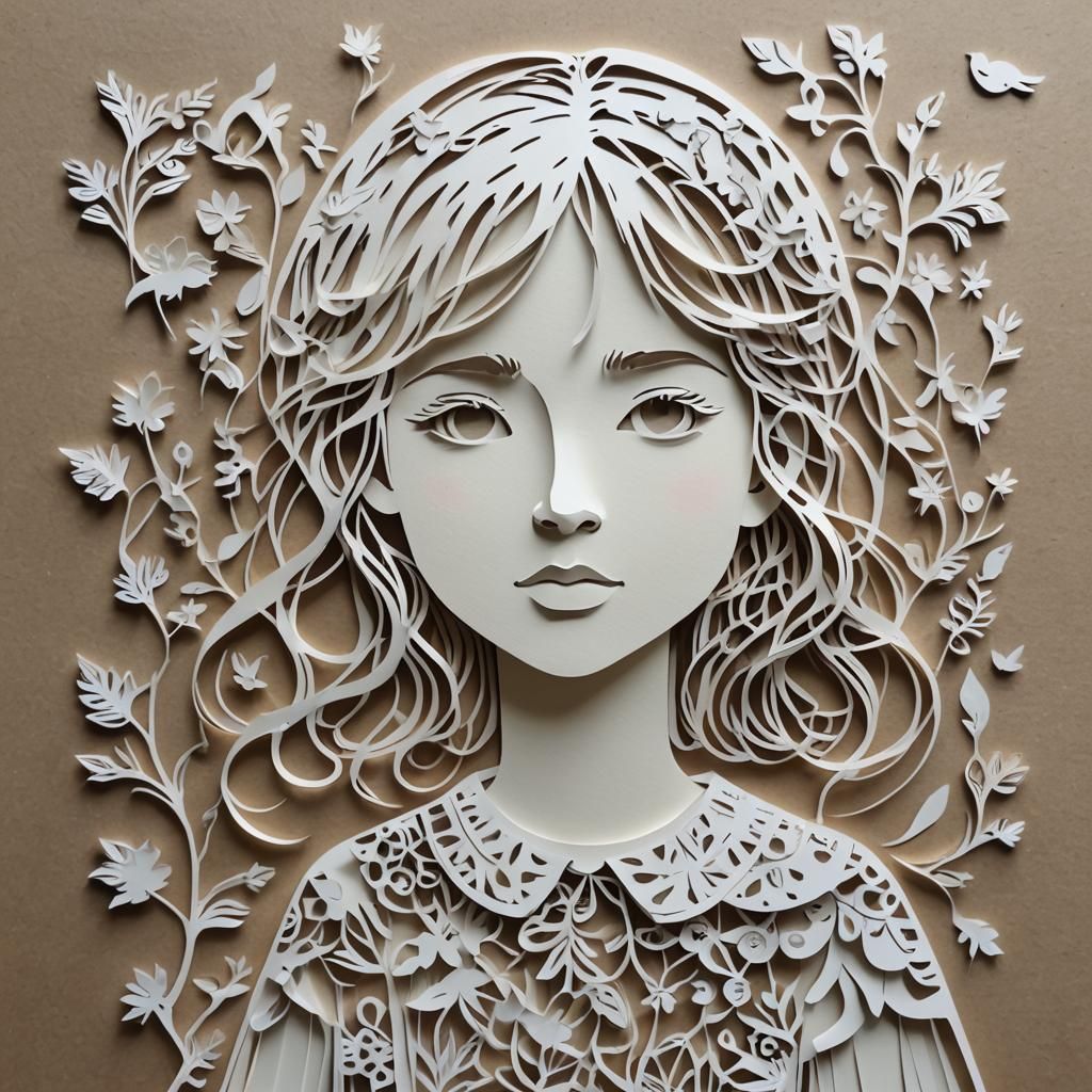 Paper Cut Art: A Girl's Portrait