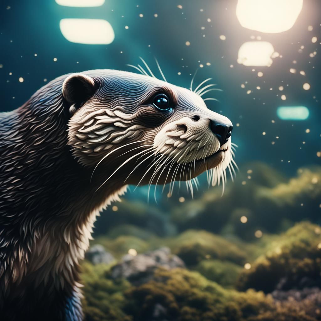Otter in Space: Cinematic Film Still
