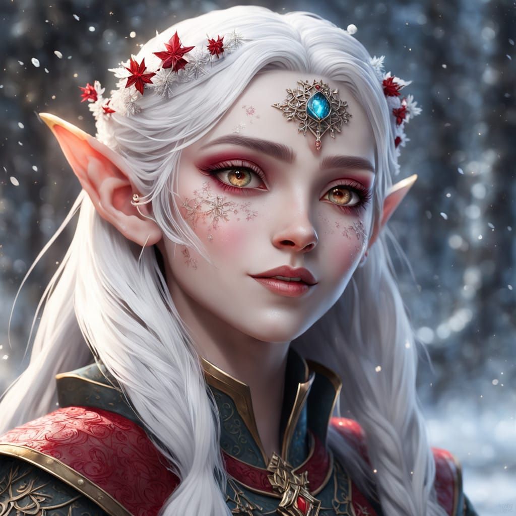 Ethereal Elven Princess Portrait in Vibrant 8K