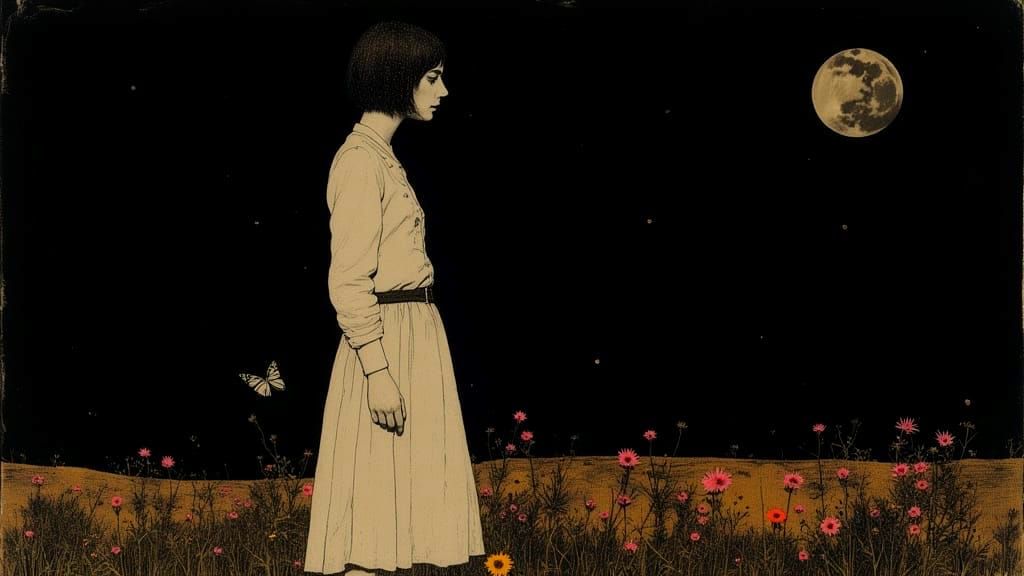 Surreal Summer Landscape in a Whimsical, Impressionist Style