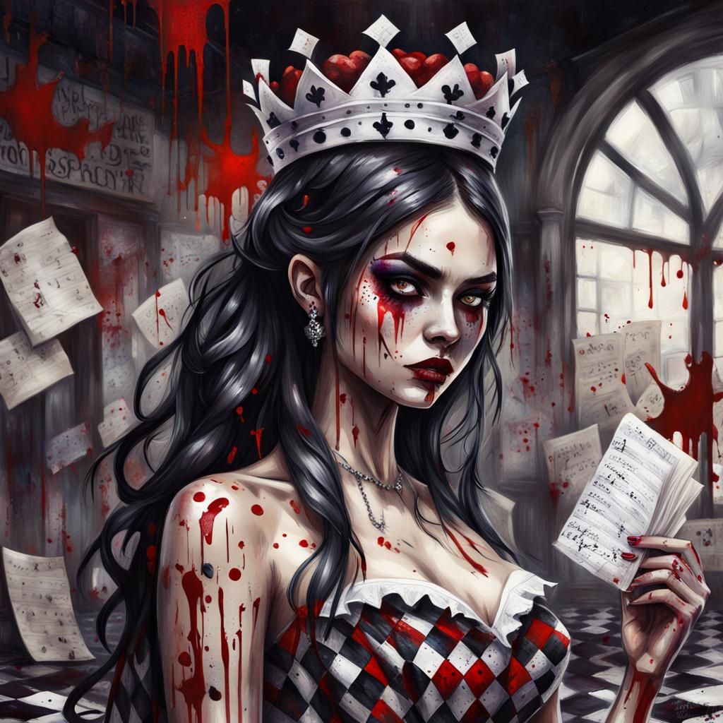 Vampire Girl in Graffiti Street Art Style