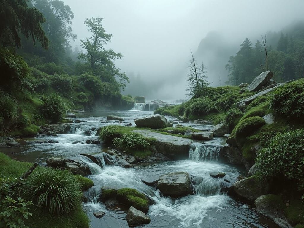 Hydrologic Landscape in Romantic Style