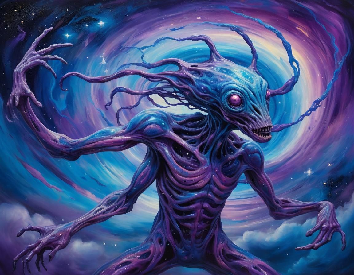 Surreal Cosmic Anguish in Abstract Expressionism