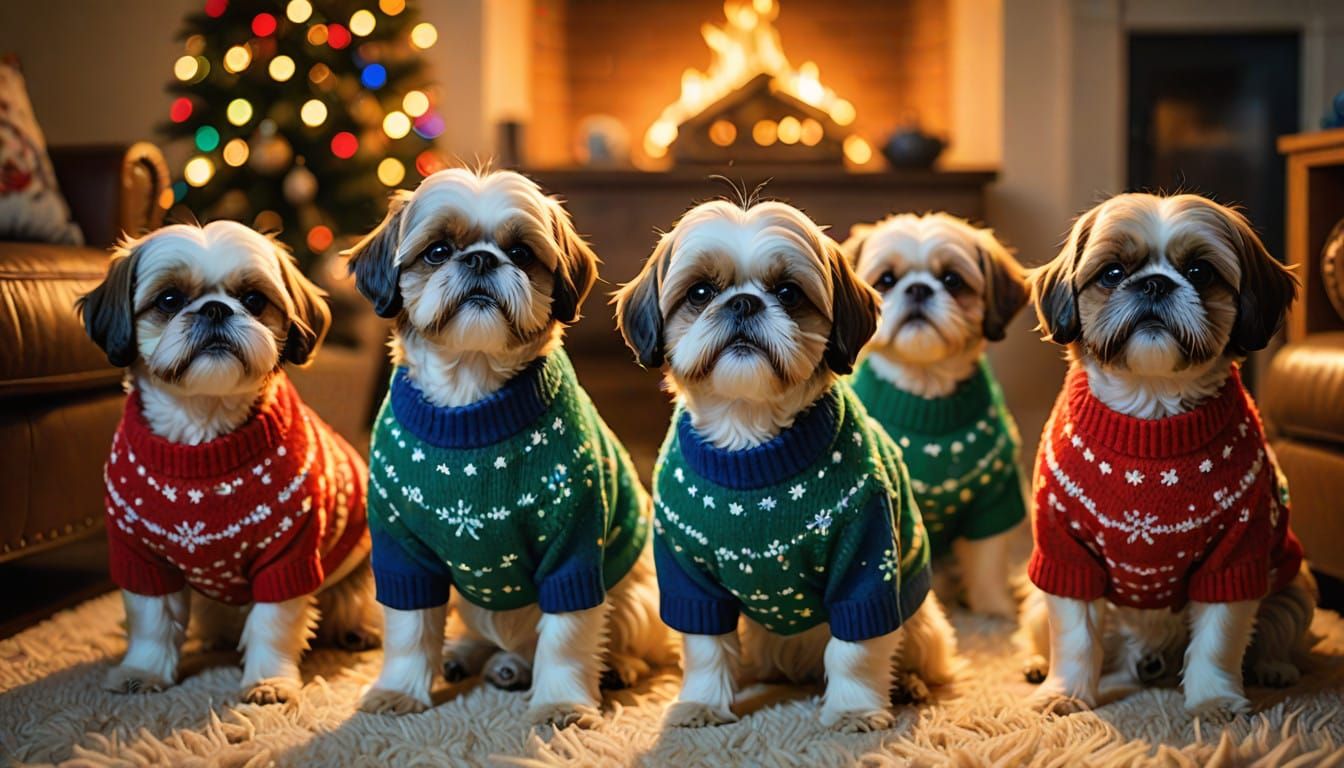 Cosmic Christmas Gathering in Ethereal Anime Style