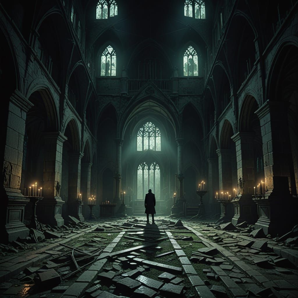 Tim Drake in a Haunting Gothic Church
