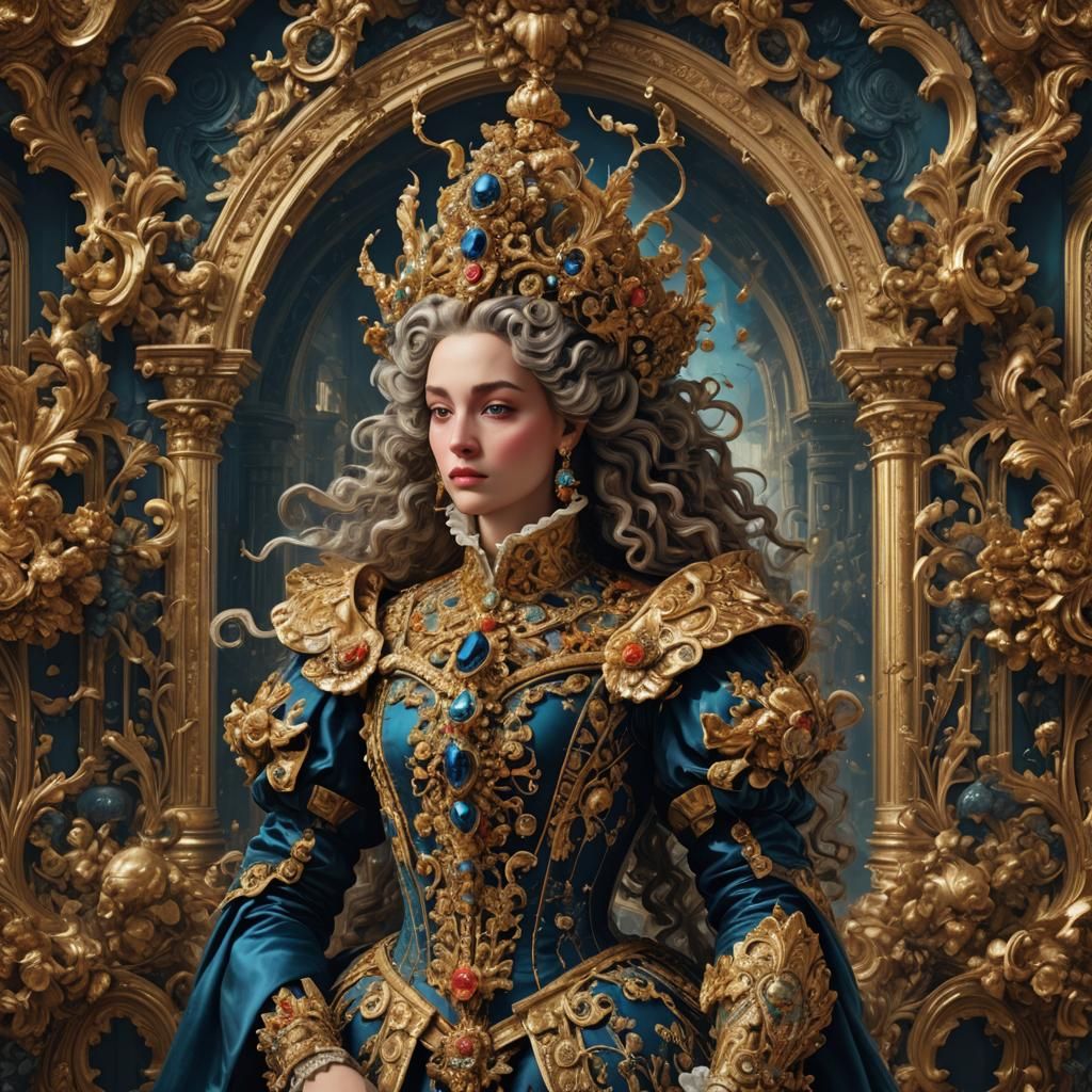 Royal Character in Baroque Art Style
