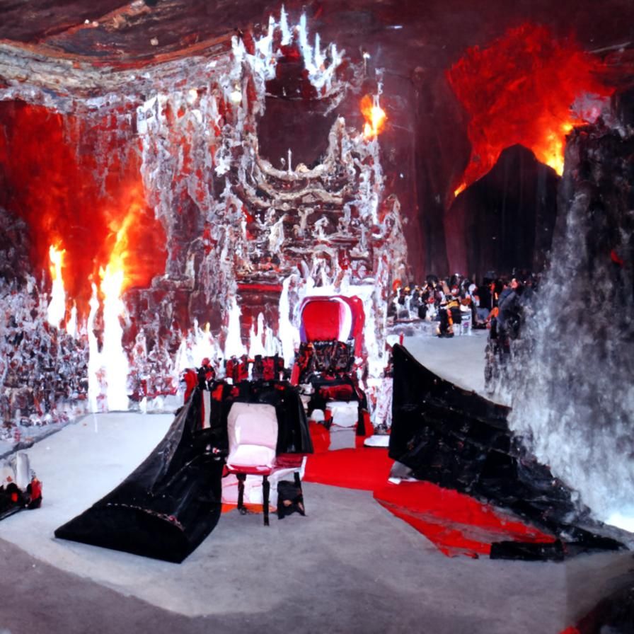 Grand Throne Room with Lava