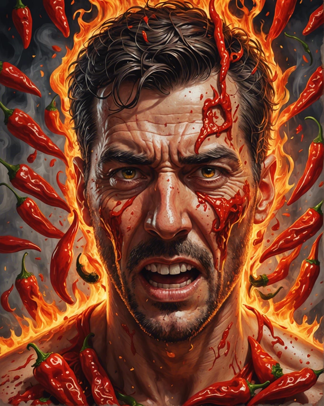 Man's Extreme Reaction to Eating Hottest Pepper