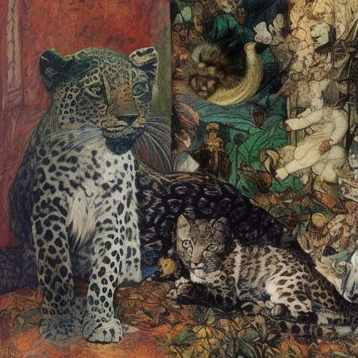 Vampire Lord and Leopard Cub Miniature Painting