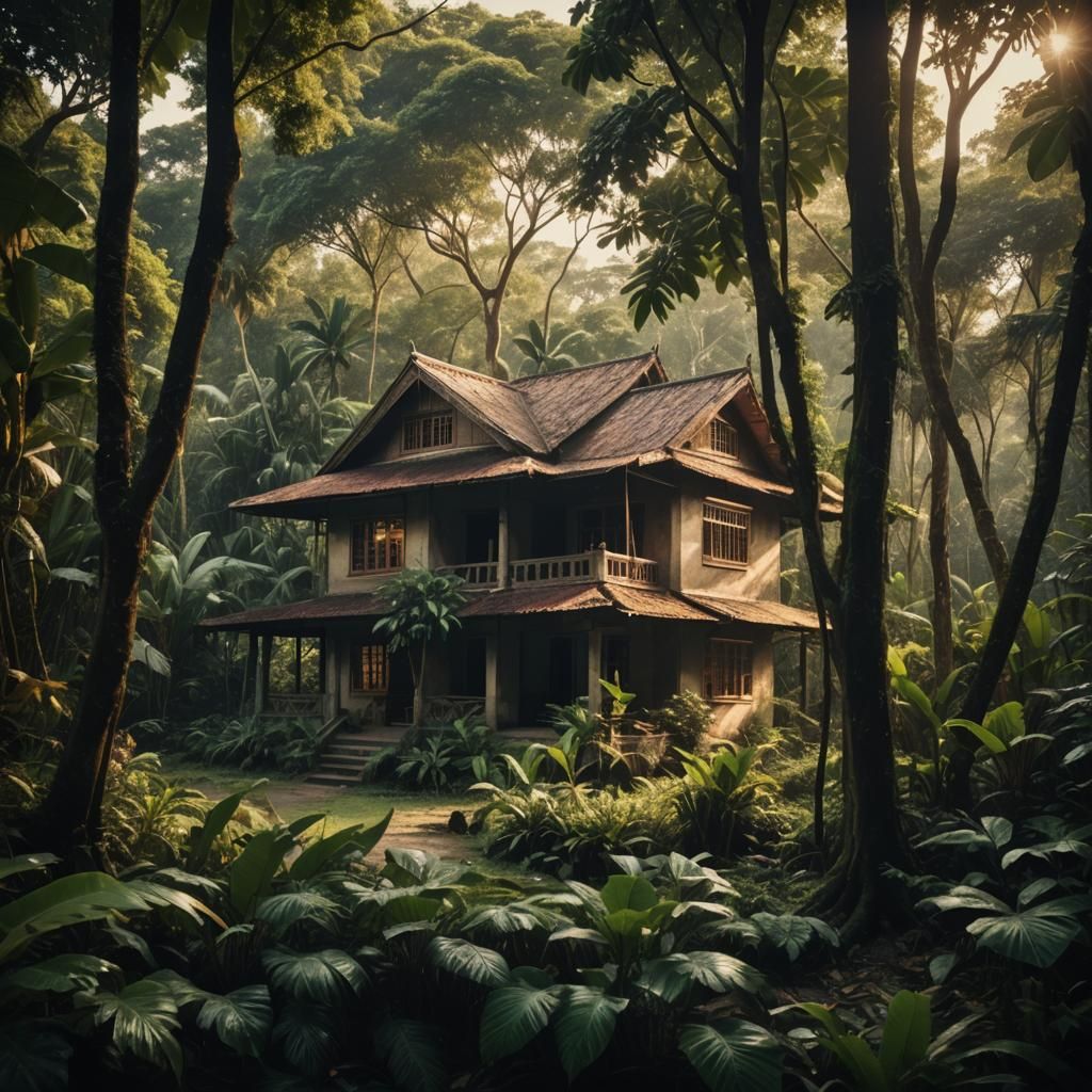 Jungle House: Cinematic Film Still