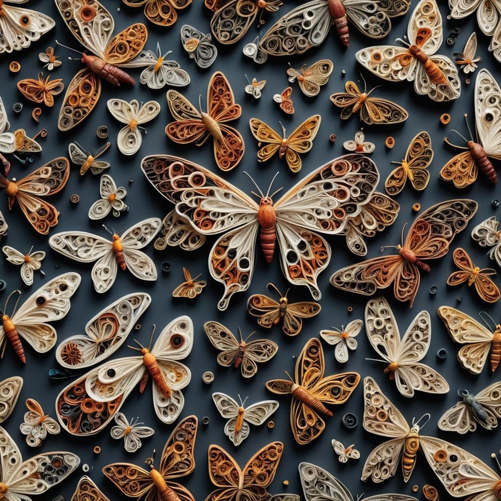 Hyperrealistic Quilled Moth in High Definition