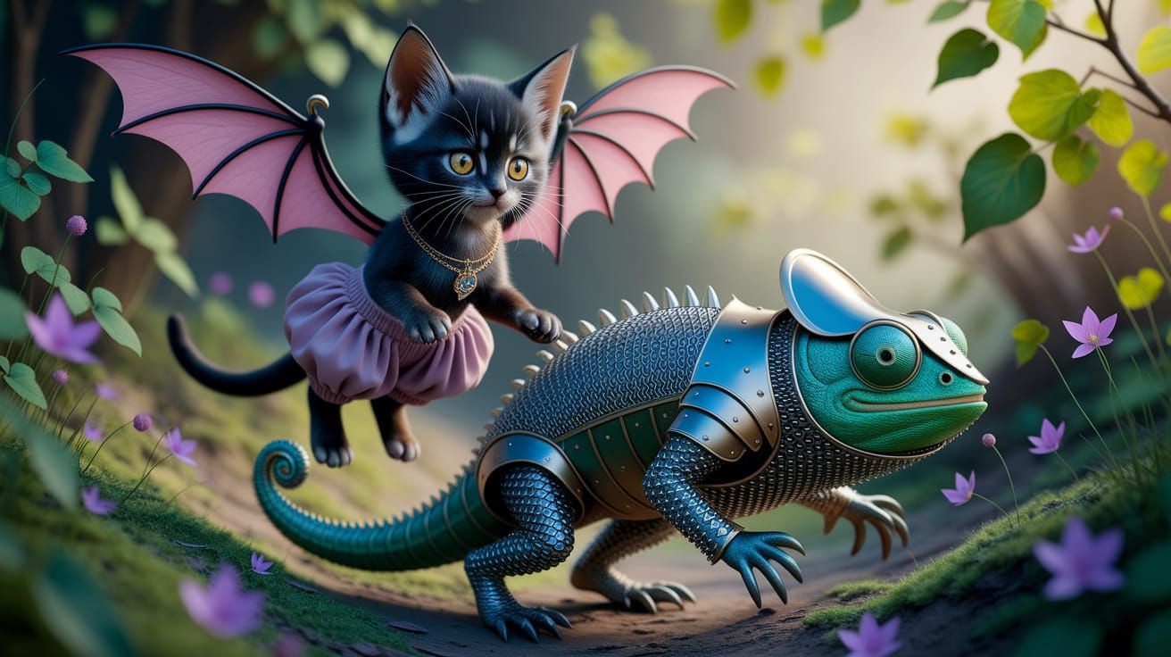 Whimsical Creatures in Enchanted Fairy Forest