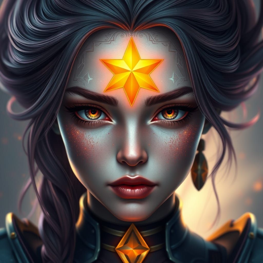 Fantastical Maiden with Celestial Mark