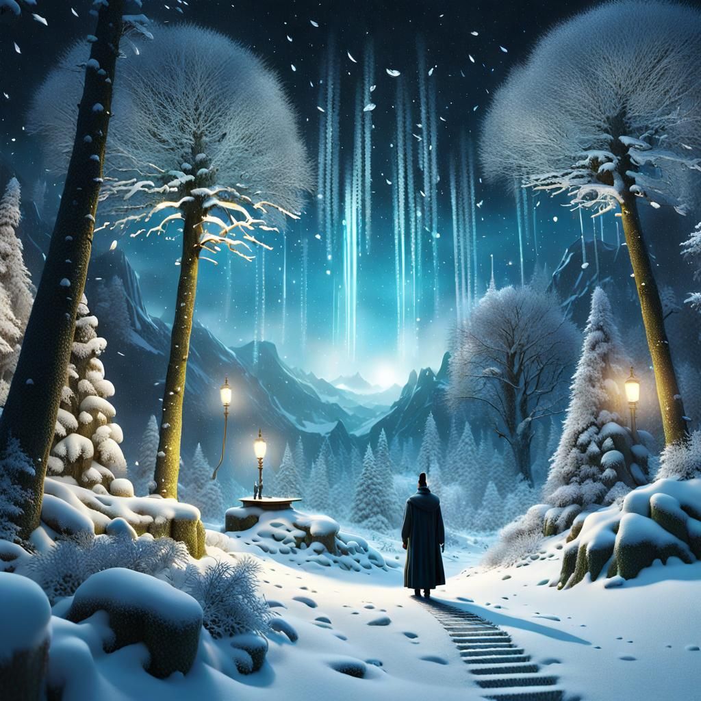 Elegant Number Structure in Digital Punk Style