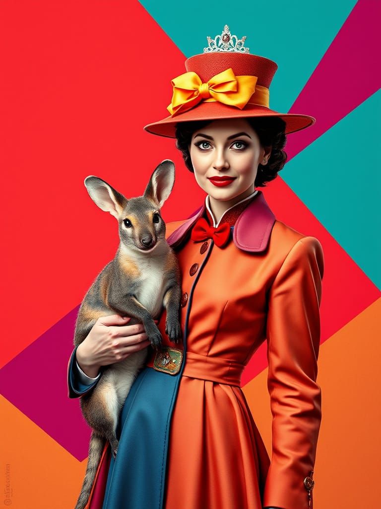 Vibrant Mary Poppins Meets Desert Jerboa in Op Art-Inspired ...