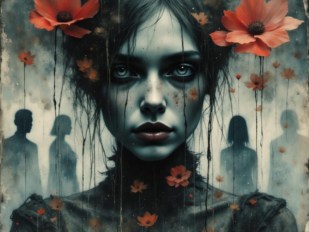 Surreal Female Figure: Chaos and Dreamcore in Watercolor