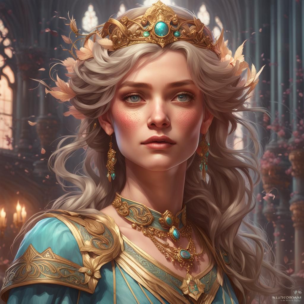 Princess Sylvia Portrait in Hyperdetailed Digital Art